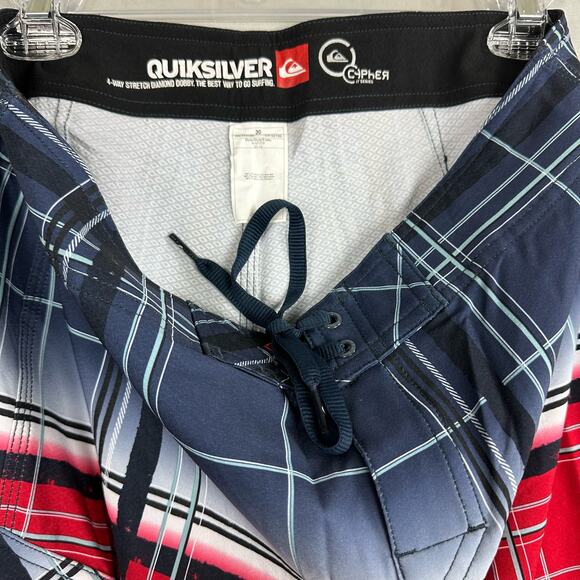 Quiksilver Men’s 30 Cypher Wonderland Board Shorts Stretch Cargo Plaid - Picture 3 of 9